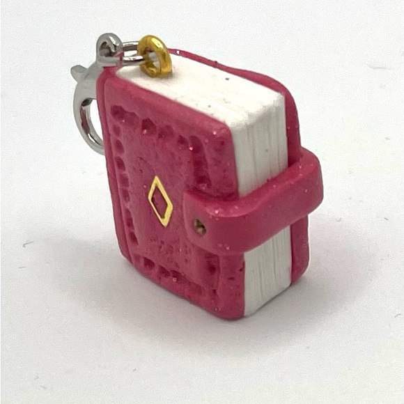 Unique Book Pendant-miniature Polymer Clay keychain book-One of a kind mini book - Picture 9 of 13